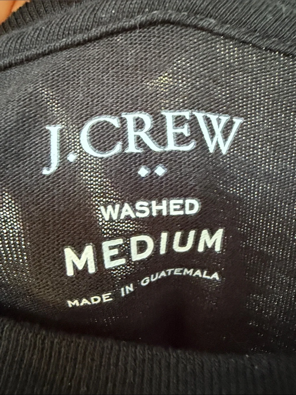 J. Crew Black Men’s Long-Sleeve Crew Neck Shirt, Size M.